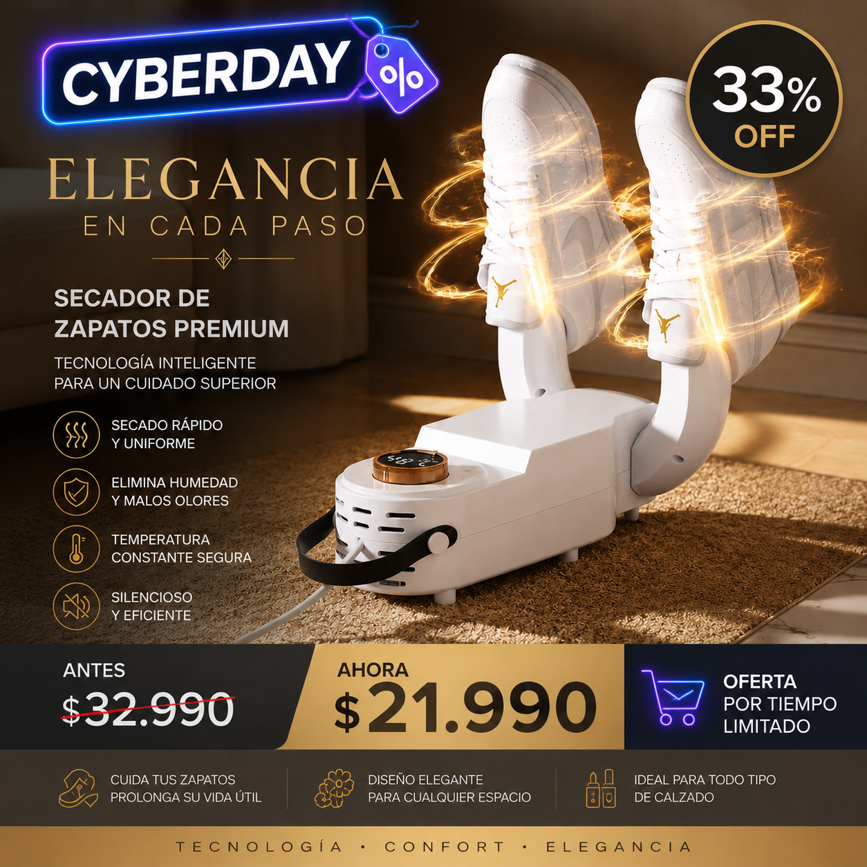 Secador de Zapatos Premium Inteligente