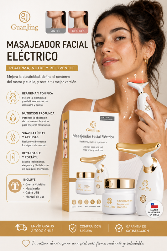 Crema Facial Nutritiva + Masajeador Eléctrico.