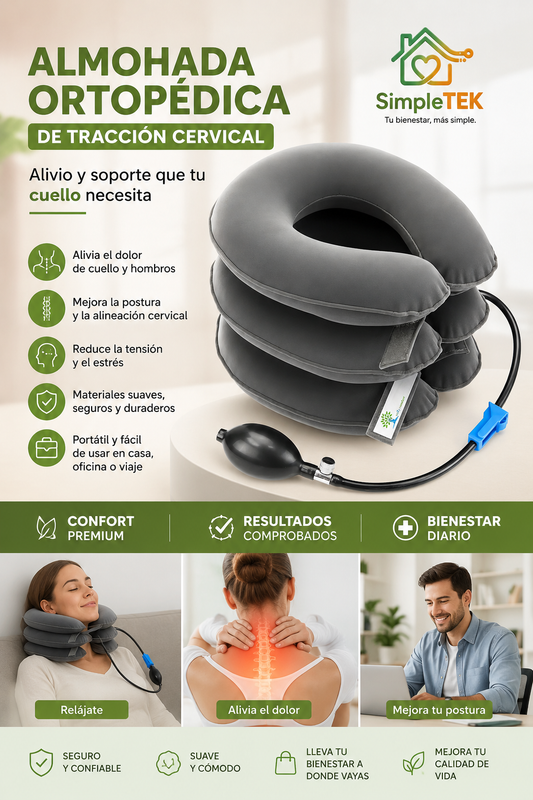 Almohada Ortopédica de Tracción Cervical